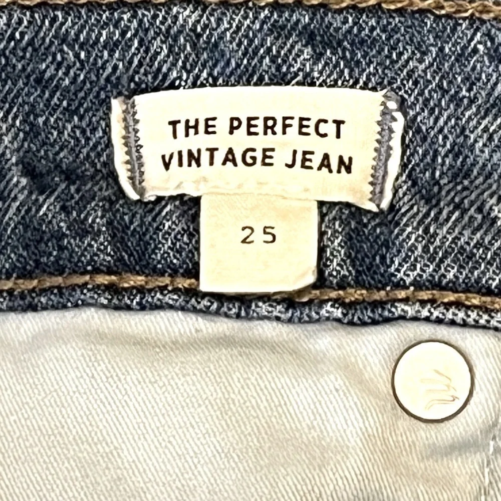 Madewell The Perfect Vintage Jean. High Waist. Blue Size 25 #977